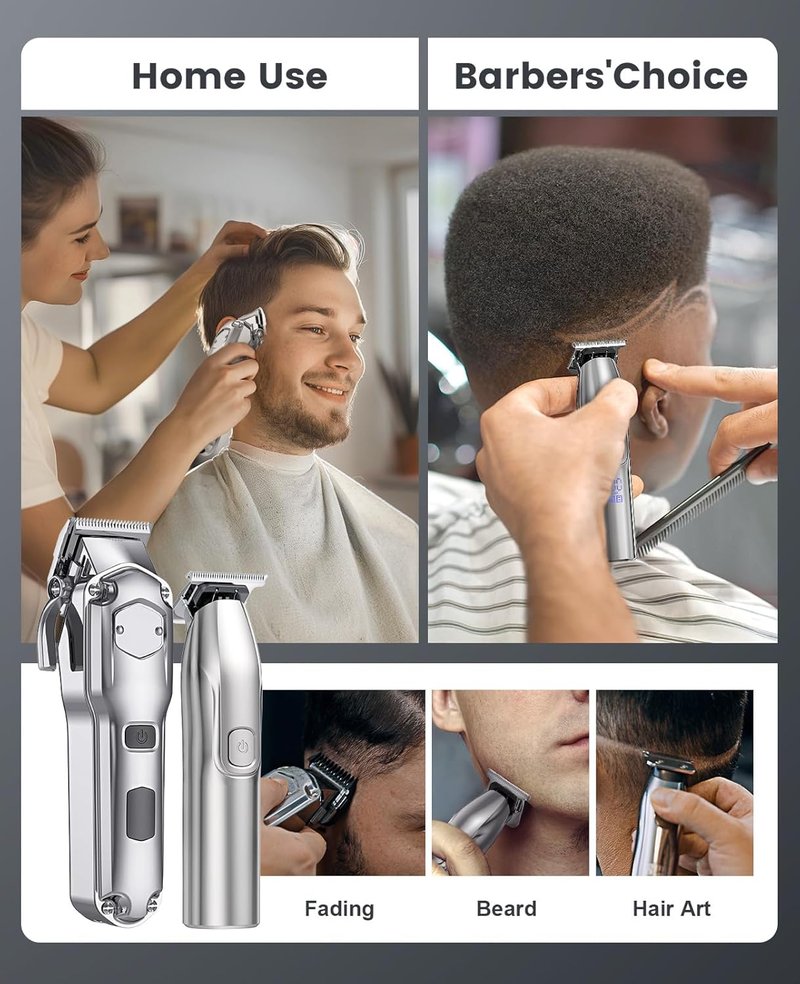 Hair Clippers Set for Men - Cordless Grooming Clippers & Trimmers | Professional Barber Kit