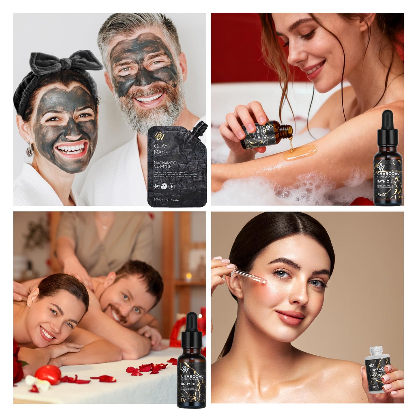 23 Pcs Mother's Day Gift for Mom, Charcoal Skin Care Set for Women & Men, Bath and Body Gifts Basket Kit, Home Spa Gift Set, Self-Care Set, Birthday Gifts, Bath Bombs, Christmas, Anniversary,Wife, Dad