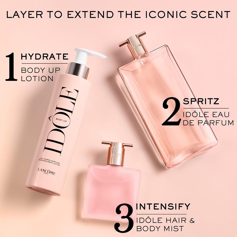 Lancôme Idôle Body Up Scented Body Lotion - Lightweight & Hydrating with a Clean & Fresh Floral Scent - 6.7 Fl Oz