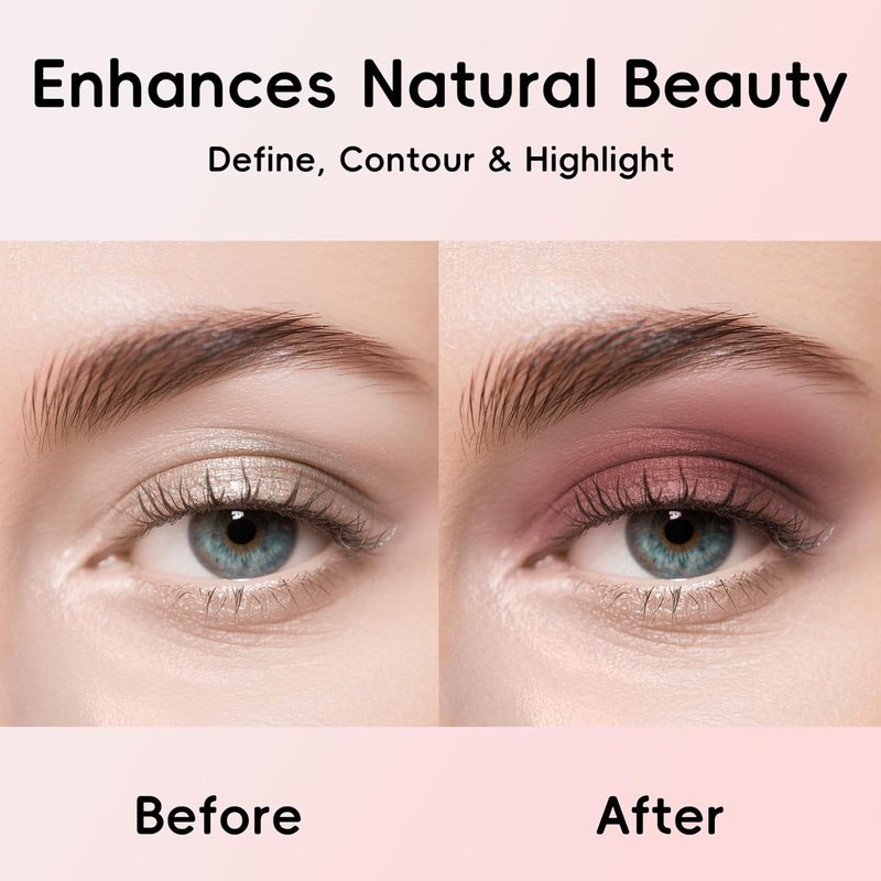 Creaglam Eyeshadow Stick 3Pcs Set, Waterproof & Crease-Proof, Easy Blendable Makeup Pencil for Beginners, Color Includes Matte Dusty Pink & Shimmer Peach & Fenugreek, 1.9g Each Stick