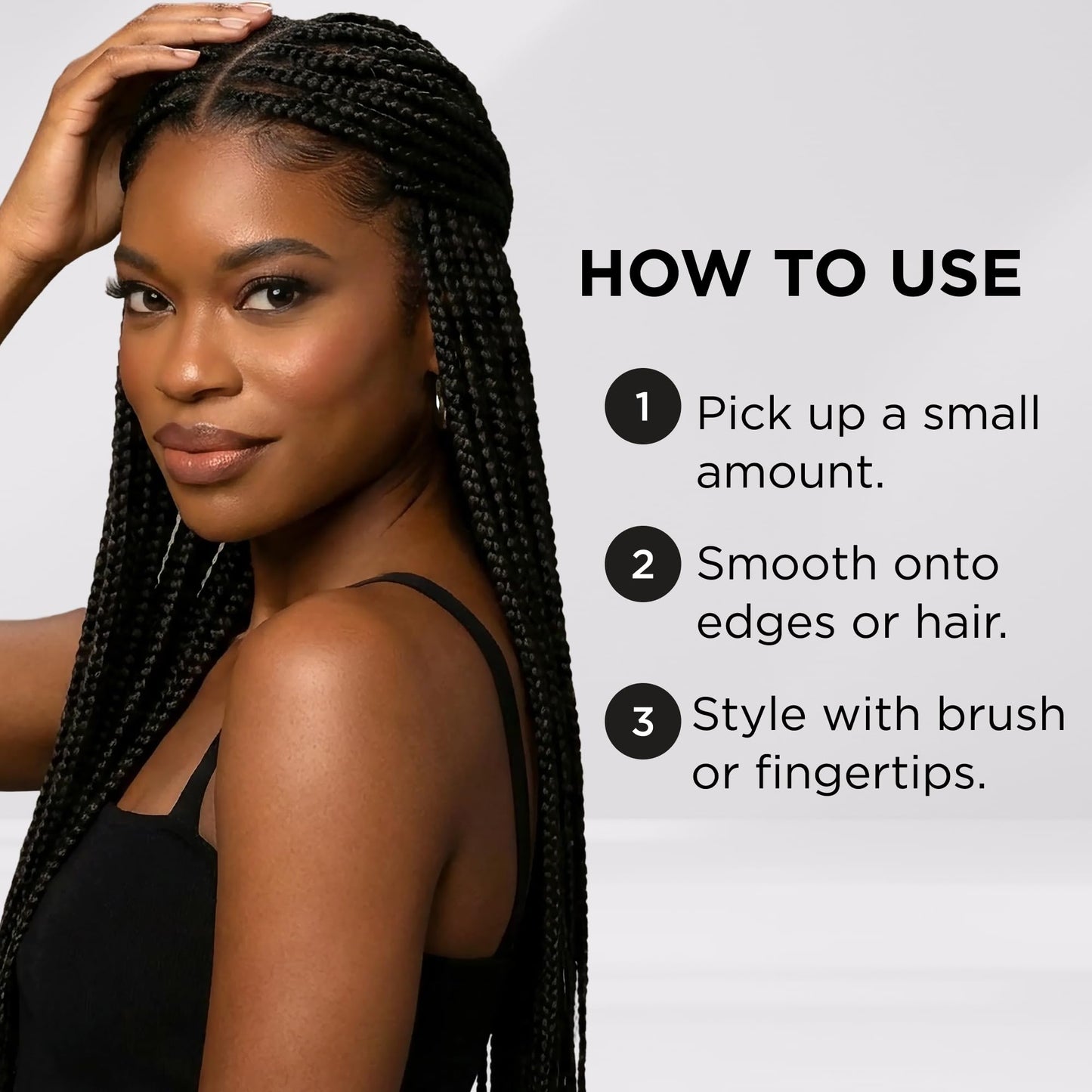 Style Factor EDGE BOOSTER HIDEOUT Water-Based Pomade | Strong Hold & Instant Gray Coverage | Slick Styling for Flyaways, Edges & Roots | High Shine Finish | Natural Black | 3.38 oz
