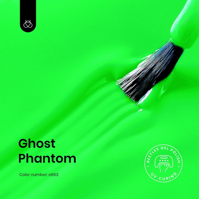Beetles Green Gel Nail Polish, Bright Green Gel Polish Ghost Phantom for Day Nails Art, Soak Off Uv LED Nail Lamp Manicure Salon Gift for Women 0.3Oz