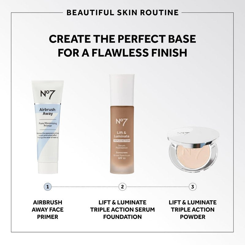 No7 Airbrush Away Pore Minimizing Facial Primer - Lightweight, Matte Primer & Pore Minimizer for Face - Makeup for Oily Skin (30ml)