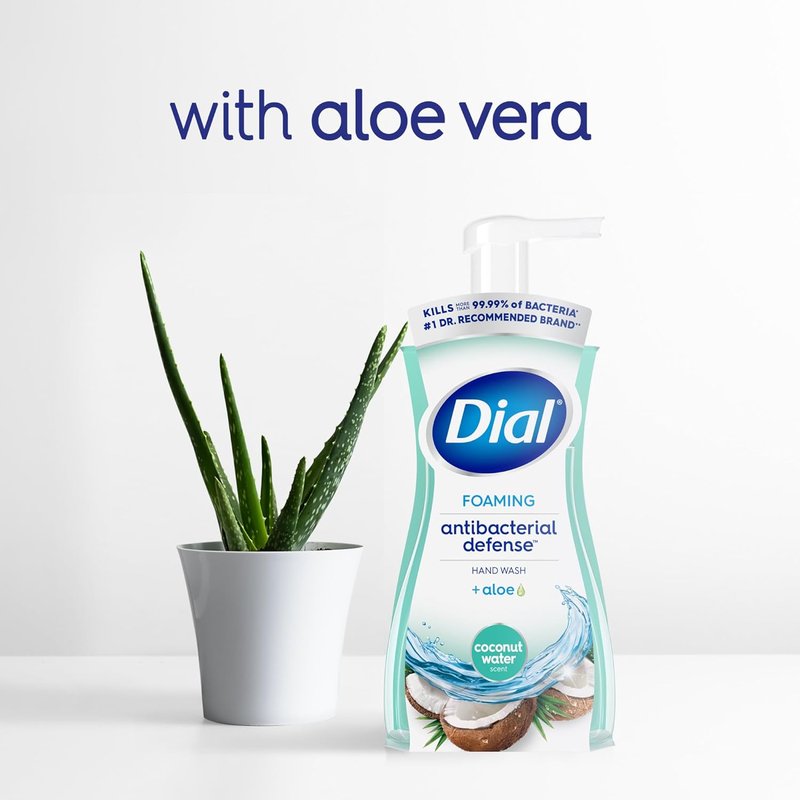 Dial Antibacterial Foaming Hand Wash - Coconut Water Scent | 7.5 fl oz (Pack of 6)