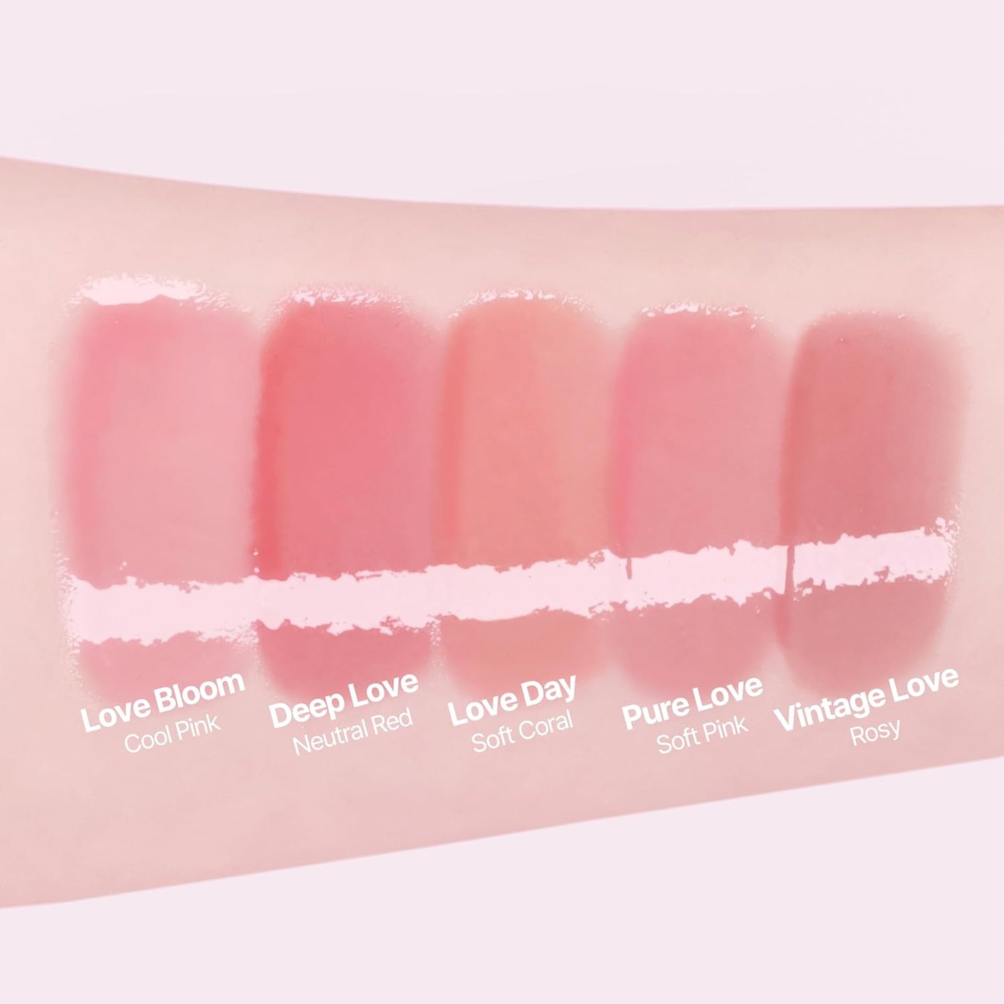 Touch in Sol Glassy Color Lip – Hydrating Lip Oil Gloss, Moisturizing Stain, Non-Sticky Shine, Buildable Color, Lightweight Comfortable Wear, Korean Makeup (Love Bloom (Cool Pink))