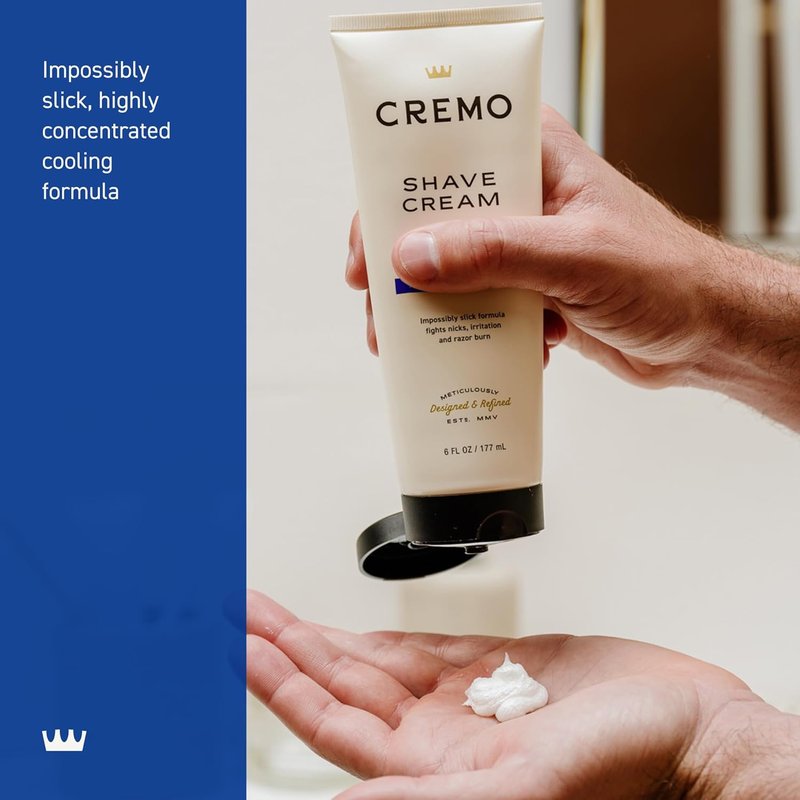 Cremo Cooling Shave Cream - Soothing Formula for Smooth Shave | 6 fl oz