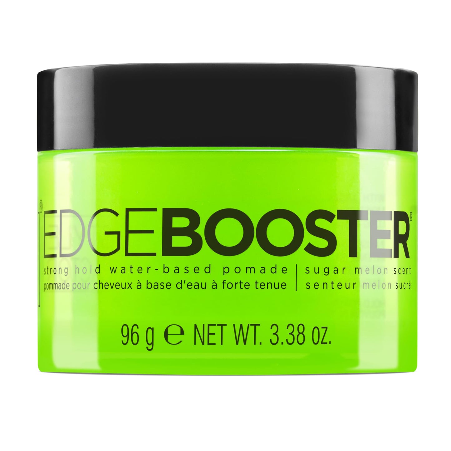 Style Factor EDGE BOOSTER Strong Hold Water-Based Pomade | Formulated with Argan Oil for Moisture & High Shine | Long Lasting Edge Control Gel | Sugar Melon, 3.38 oz