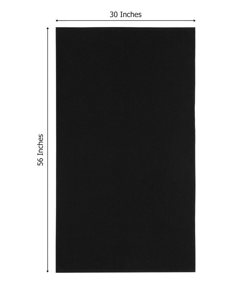 COTTON CRAFT Waffle Bath Towel - Set of 4 Luxury Euro Spa Waffle Weave Towels - 100% Ringspun Cotton Bath Towel - Super Absorbent Quick Dry Bath Towel Set - Oversized 30 inches x 56 inches - Black