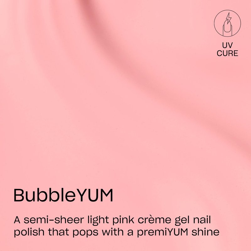 OPI GELement BubbleYUM | Semi-Sheer Soft Neutral Pink Crème LED Cure Gel Nail Polish | DIY Salon Quality Gel Manicure | Vegan Formula, Durable Wear with High Shine Finish | 0.3 Fl Oz.