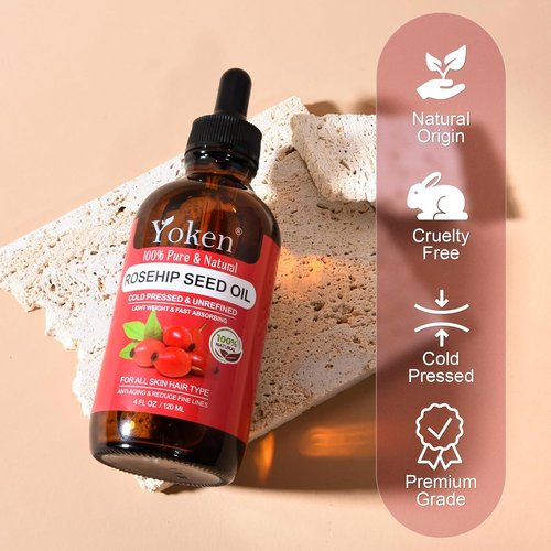 Organic Rosehip Seed Oil for Face,100% USDA Pure Rosehip Oils for Skin,Scars,Hair & Nails.2 fl Oz Cold Pressed Rose HIPS Oils for Skin Care, Anti-Aging, Scar Treatment, GUA SHA Massage Carrier Oil