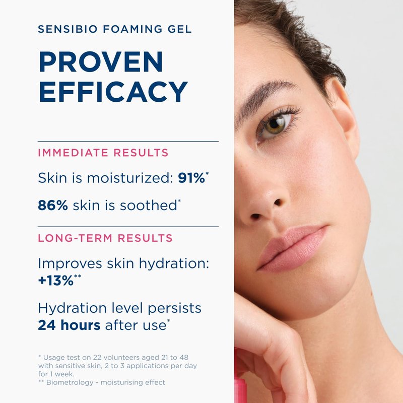 Bioderma Sensibio Foaming Gel - Gentle Face Cleanser for Sensitive Skin | Unscented, 16.9 Fl Oz