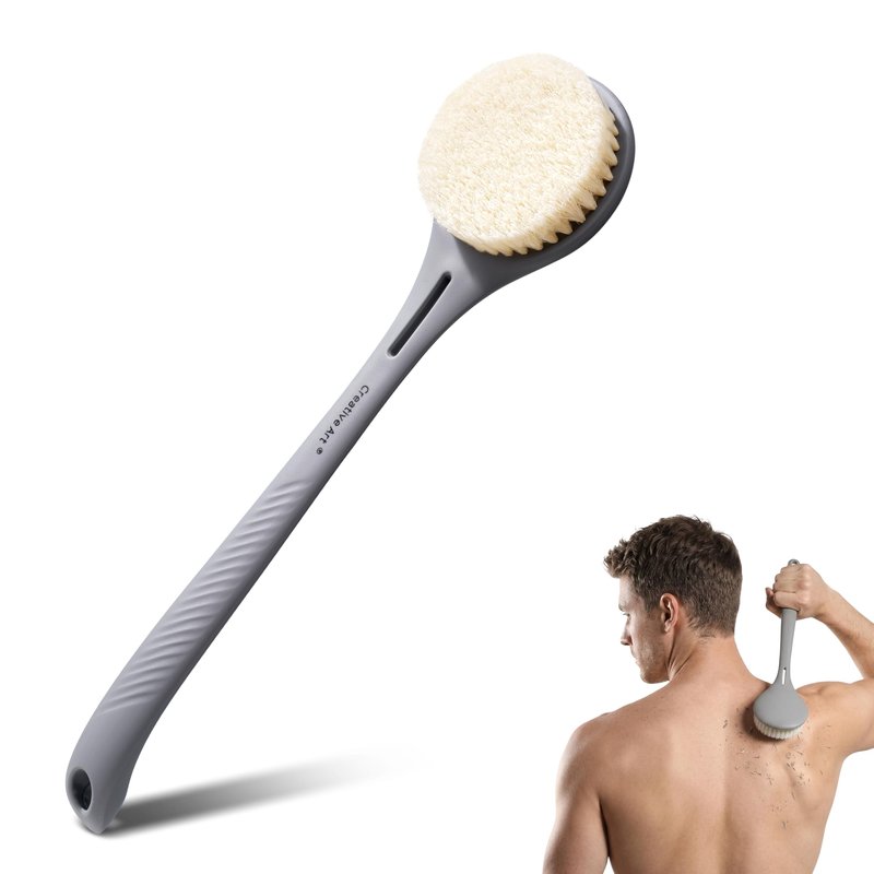 Back Scrubber for Shower for Women Men, Body Brush with Anti-Slip Long Handle