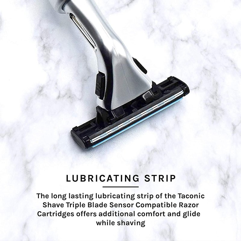 Gillette Sensor Compatible Triple Blade Razor - Heavyweight Pivot Head for Smooth, Close Shave | Includes 1 Preloaded Blade