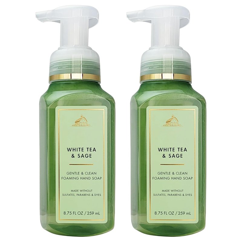Foaming Hand Soap - White Tea & Sage - 8.75 Fl Oz (2 Pack) | Luxurious Clean for Your Home