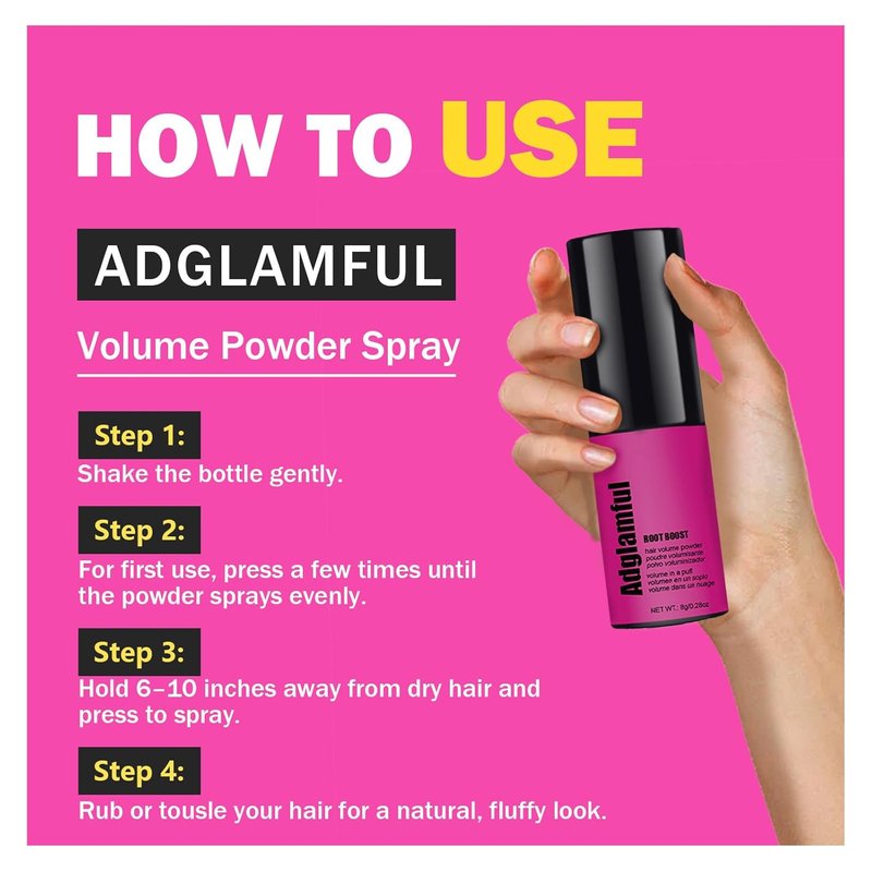 Hair Styling Powder - Lightweight Texture & Volume Powder for Women | Strong Hold, Invisible Effect, 8g