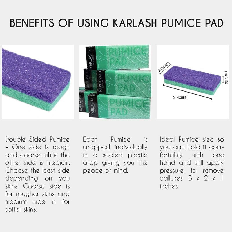 Professional Pedicure Foot Pumice Stone - 2-Sided Callus Remover & Dead Skin Scrubber | Ideal for Smooth Feet