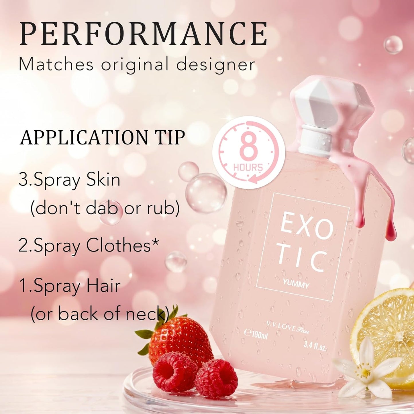 YUMMY Eau de Parfum - Sweet and Warm Marshmallow Scent with Vanilla and Sugary Notes Luxurious Perfume for Women 3.4 oz/100 ml