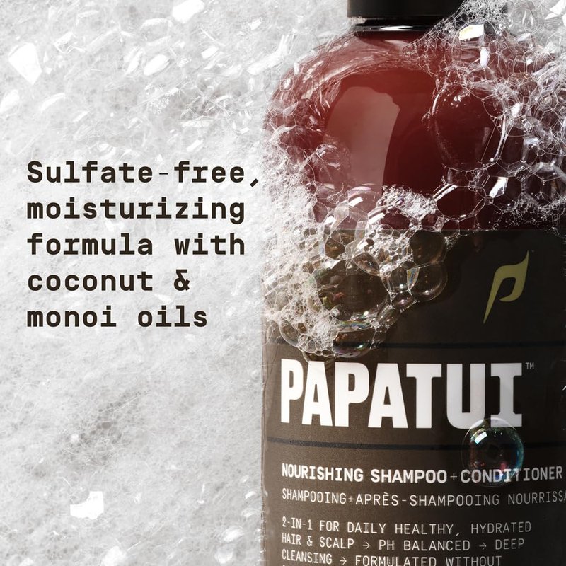 PAPATUI by Dwayne Johnson Nourishing Shampoo + Conditioner 2in1 for Men | Clean Hair & Scalp | Sulfate-Free | Cedar Sport | 18 oz