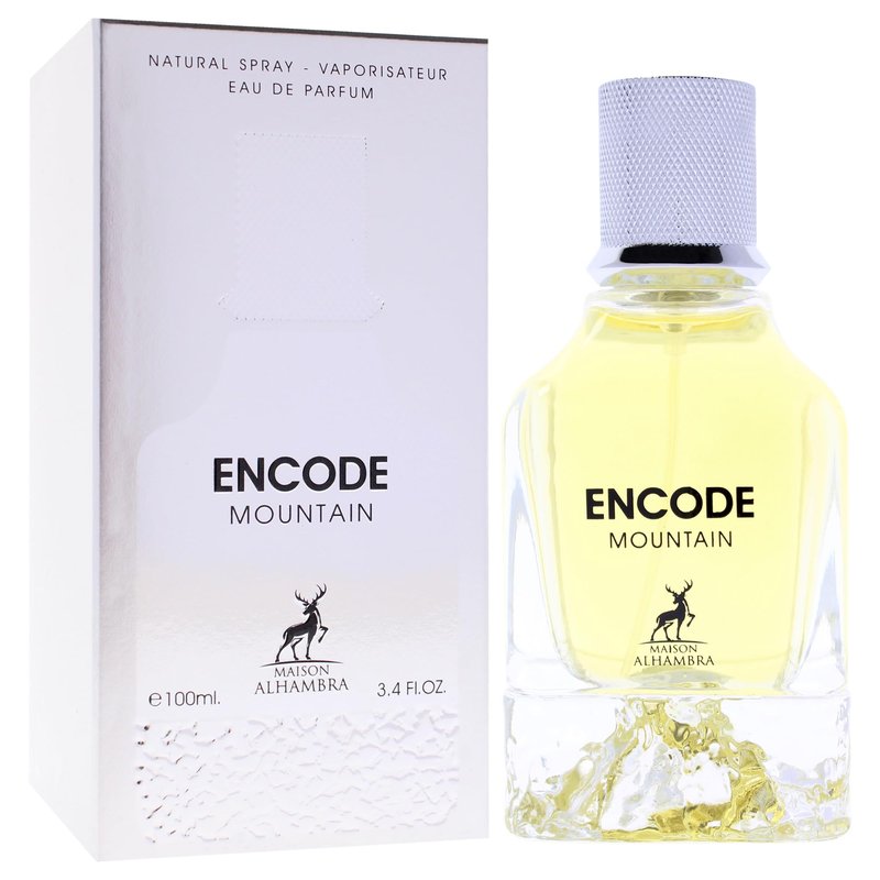 Maison Alhambra Encode Mountain Eau de Parfum for Men - 100ml (3.4 oz) | Crisp Juniper, Vetiver & Leather Accord | Bold Woody Aromatic Perfume | Refined, Long-Lasting & Masculine