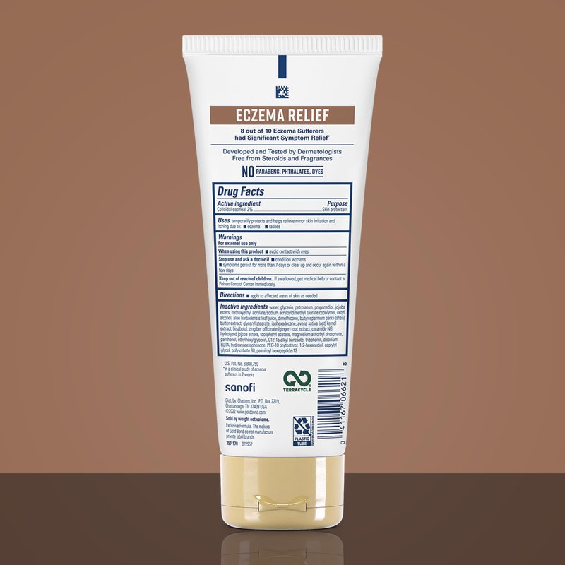 Gold Bond Medicated Eczema Relief Skin Protectant Cream, 8 oz., Gold Bond Lotion With 2% Colloidal Oatmeal