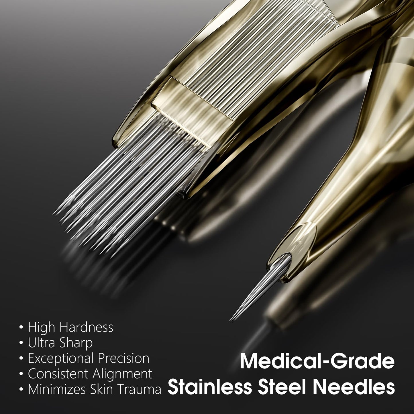 Ambition Premium #10 Bugpin 3RL Disposable Tattoo Needles Cartridges Supply 3 Round Liner 20Pcs for Professionals and Beginners Tattoo Artists