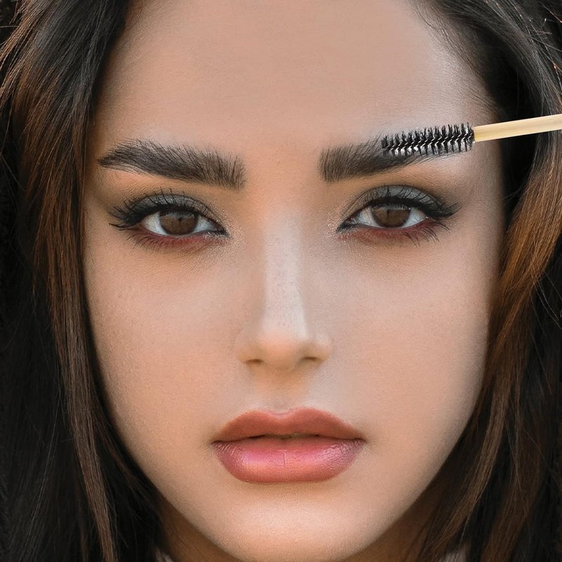 Disposable Mascara Wands - Eyelash Brush Spoolies for Extensions | Black Bamboo Sticks (300 Count)