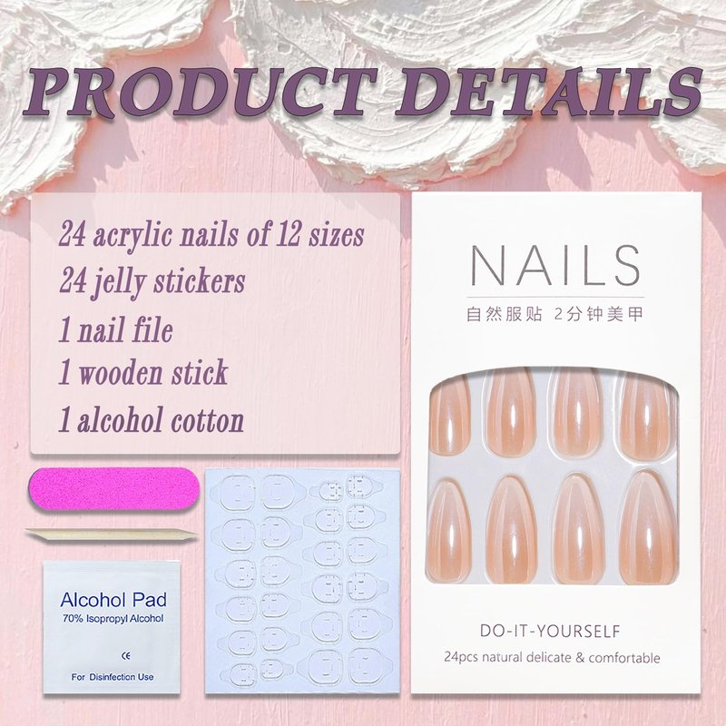 Almond Medium Press on Nails Pink Gradient Chrome Glossy False Nails Design Acrylic Nails Bling Reusable Press on Nails Chrome Fake Nails Fully Cover Stick on Nails for Women and Girls Nail Supplies