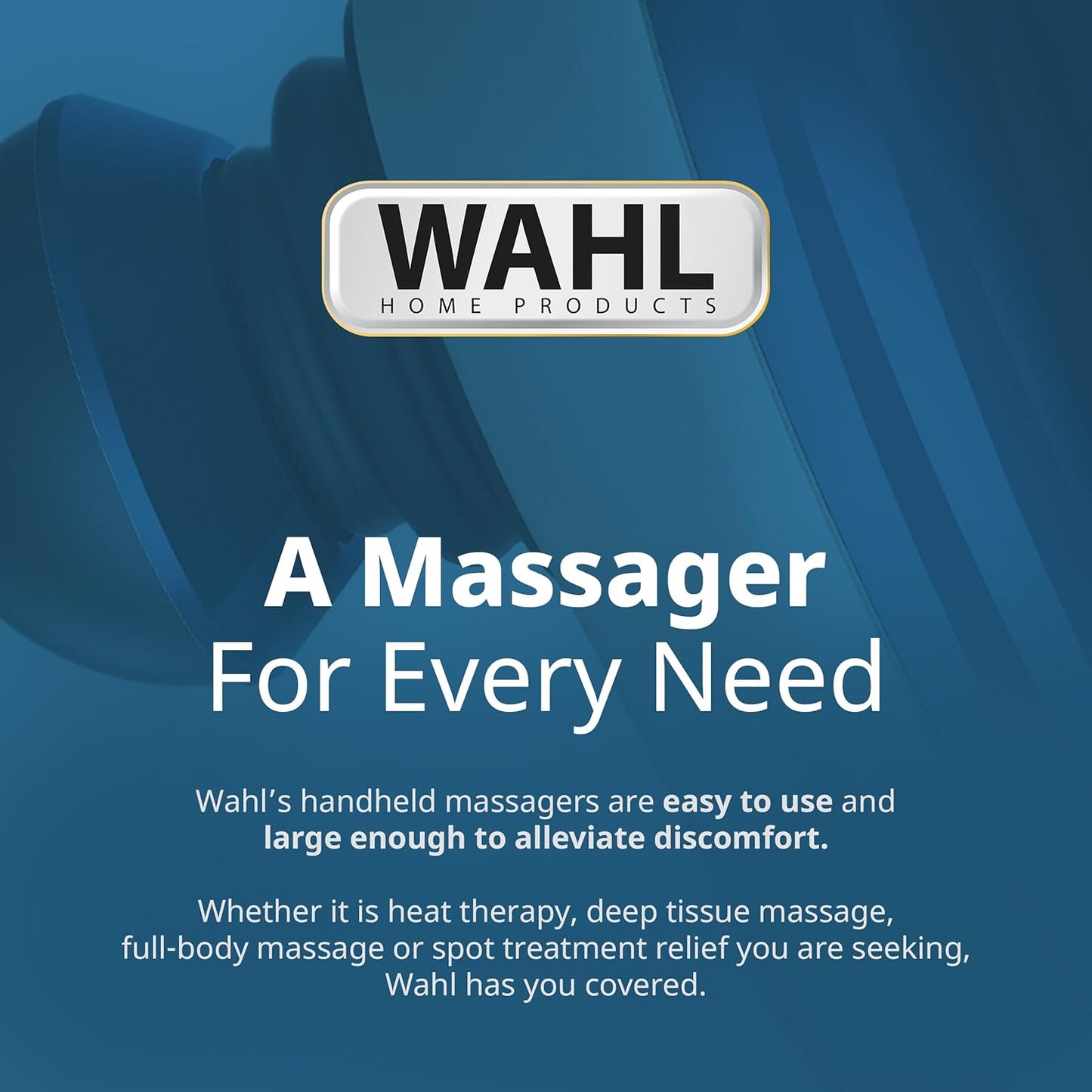 Wahl Deep Tissue Percussion Massager - Corded Handheld Therapy for Back, Neck & Muscle Pain Relief | Model 4290-300
