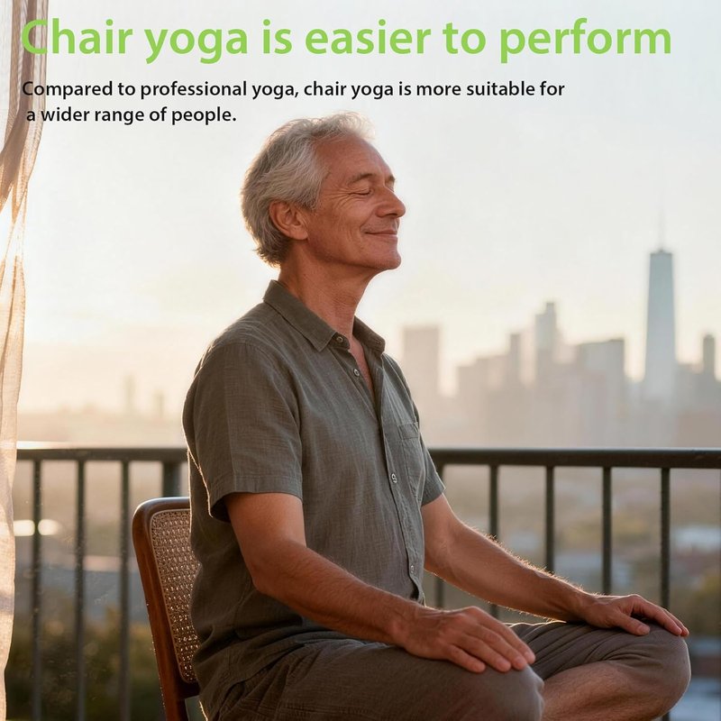 Chair Yoga for Seniors - Gentle Seated Guide for Flexibility & Balance | 30-Day Challenge A4 Size Routine