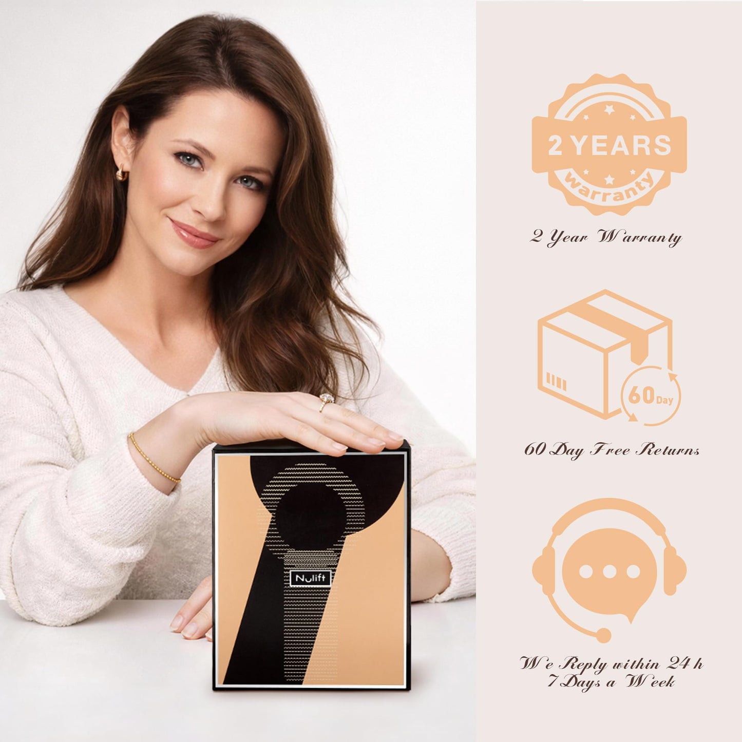 Skin Tightening Device | 6 in 1 Radio Frequency Skin Tightening Device | Professional Face Tightening | Lifting | Wrinkle Reducing | Depuff | Absorb | at Home RF Anti Aging Face Beauty Device