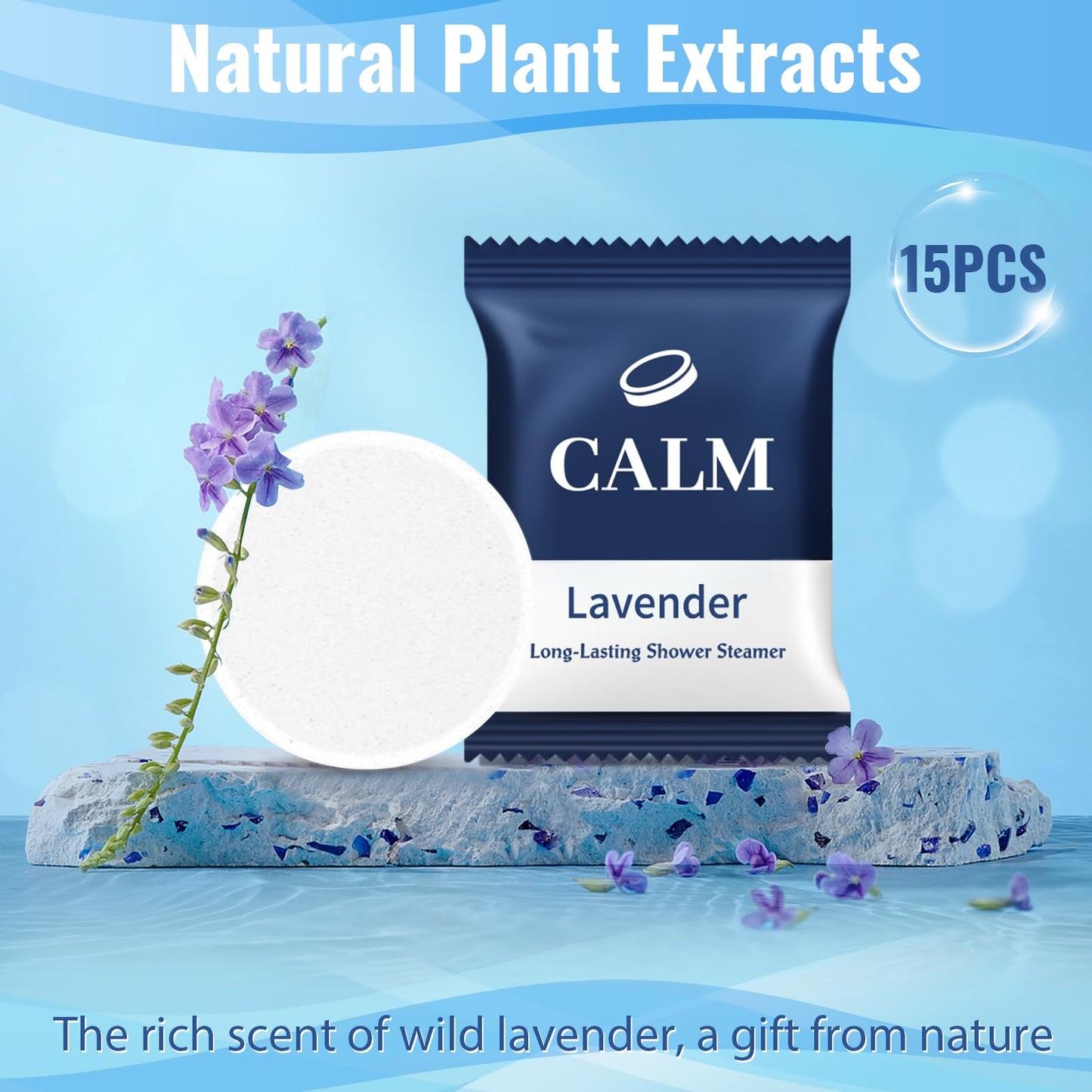 Shower Steamers 30 Pack Shower Bombs with Lavender Scent, Self-Care Presents for Women Who Have Everything, Relaxation Birthday Presents for Women, Valentines Day Presents for Her