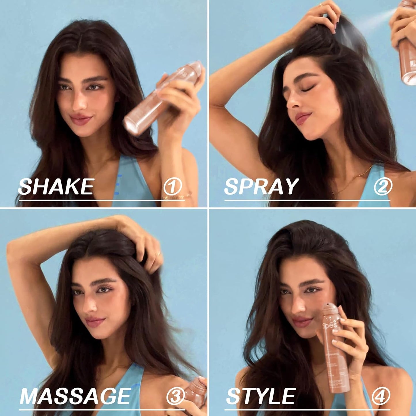 Spes Dry Shampoo for Women - Volumizing Formula with No White Residue | 72-Hour Oil Control, 6.08 FL Oz, Citrus Bloom