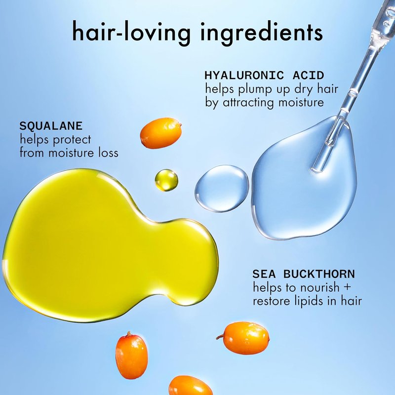 Amika Hydro Rush Leave-In Conditioner - Intense Moisture with Hyaluronic Acid for All Hair Types