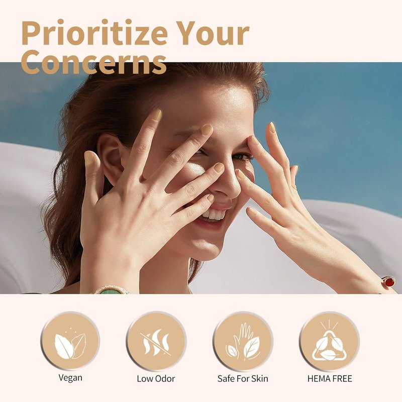 CANNI Hema-Free Brown Gel Nail Polish Set - 6 Colors, 9 ML | Fall Light Brown & Nude Shades for DIY Manicure