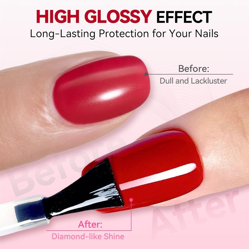 Makartt Gel Top Coat - 15ml No Wipe Formula for Long-Lasting High Gloss Finish | Clear Gel Polish for DIY Nail Art