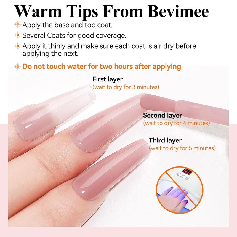 Quick Dry Nail Polish - Sheer Nude Holographic Color | High Coverage, Water-Based, 12ML