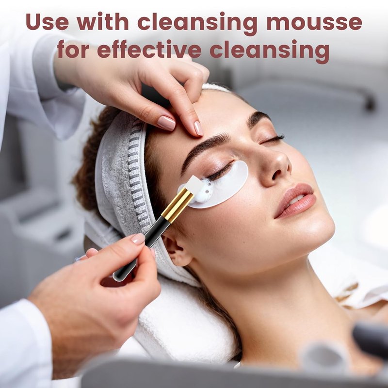 Eyelash Cleaning Brushes - 100 Pcs Soft Travel-Size Lash Extension Tools | Black, 4.39 Inch