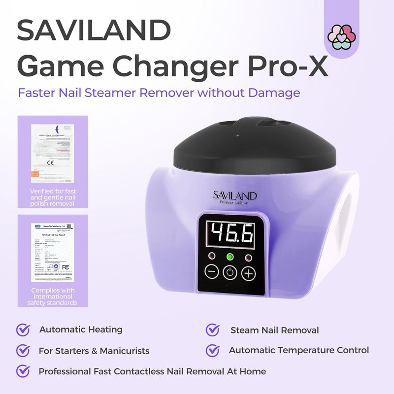 Saviland Essentials Nail Polish Remover Machine Gel Polish Revmover Steam Quick Remove