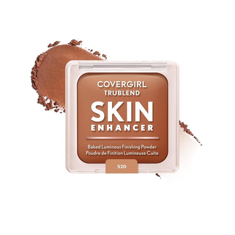 COVERGIRL TruBlend Skin Enhancer - Baked Luminous Face Powder with Hyaluronic Acid | 520 Cinnamon Roll