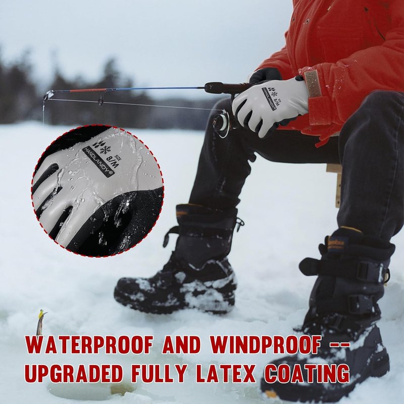 AIGEVTURE Waterproof Winter Work Gloves - Insulated Thermal Liner for Superior Grip | XX Large