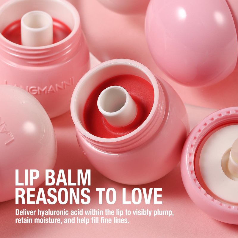 LANGMANNI Pudding Glow Lip Balm | Velvet-Smooth Lip Gloss for Nourished, Glowing Lips | Hydrating, Non-Sticky Glossy Tinted Lip Balm Makeup 0.28 Oz (#5+#6, 2)