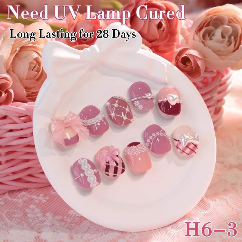 Double Rhythm Gel Polish Set - 6 Pcs Hema-Free Soak Off Nail Art Kit | Neutral Milky Colors (Nude Pink, Rose, Burgundy) 0.50 OZ