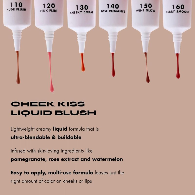 Milani Cheek Kiss Liquid Blush - Lightweight, Blendable Formula for Radiant Cheeks | Rose Romance