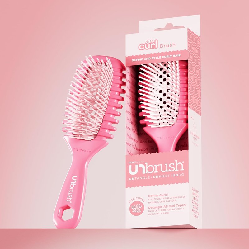FHI Heat UNbrush Curl Collection for Pain-Free Brushing & Curl Enhancing Styling for Curly Hair Types - Use on Wet Hair Only