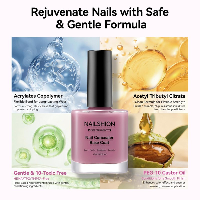Nailshion Base Coat,Quick Air Dry