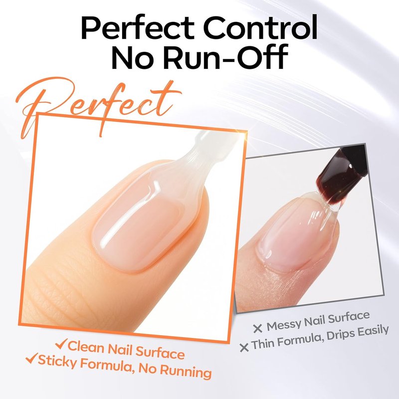 Modelones Gel Nail Polish Set - Silky Base & Extra Glossy Top Coat | 15 ML No Wipe UV LED Soak Off for Home DIY Manicure