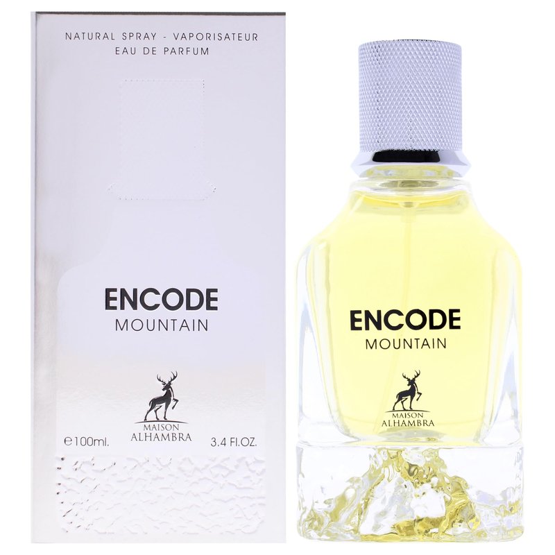 Maison Alhambra Encode Mountain Eau de Parfum for Men - 100ml (3.4 oz) | Crisp Juniper, Vetiver & Leather Accord | Bold Woody Aromatic Perfume | Refined, Long-Lasting & Masculine