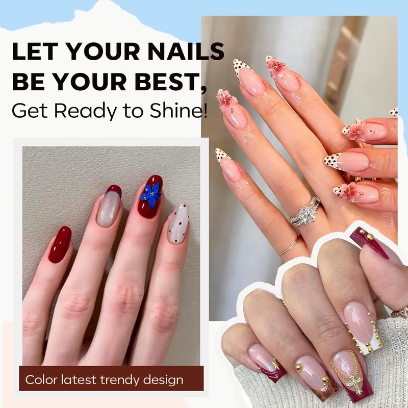 Modelones Gel Nail Polish Set - 6 Vibrant Colors for Summer | Hot Pink, Blue, Milky White & More with Nail Art Tools