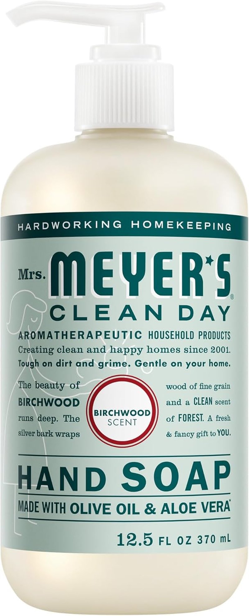 MRS. MEYER'S Hand Soap - Birchwood Scent | 12.5 Fl Oz Bottle