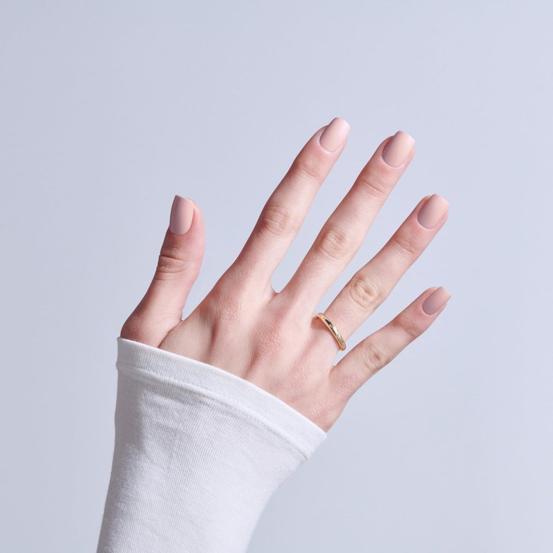 Kiss Core, Press On Nails, Nail glue included, 'Aesthetic', Pink, Short Size, Squoval Shape, Includes 32 Nails, 2g Glue, 1 Manicure Stick, 1 Mini File